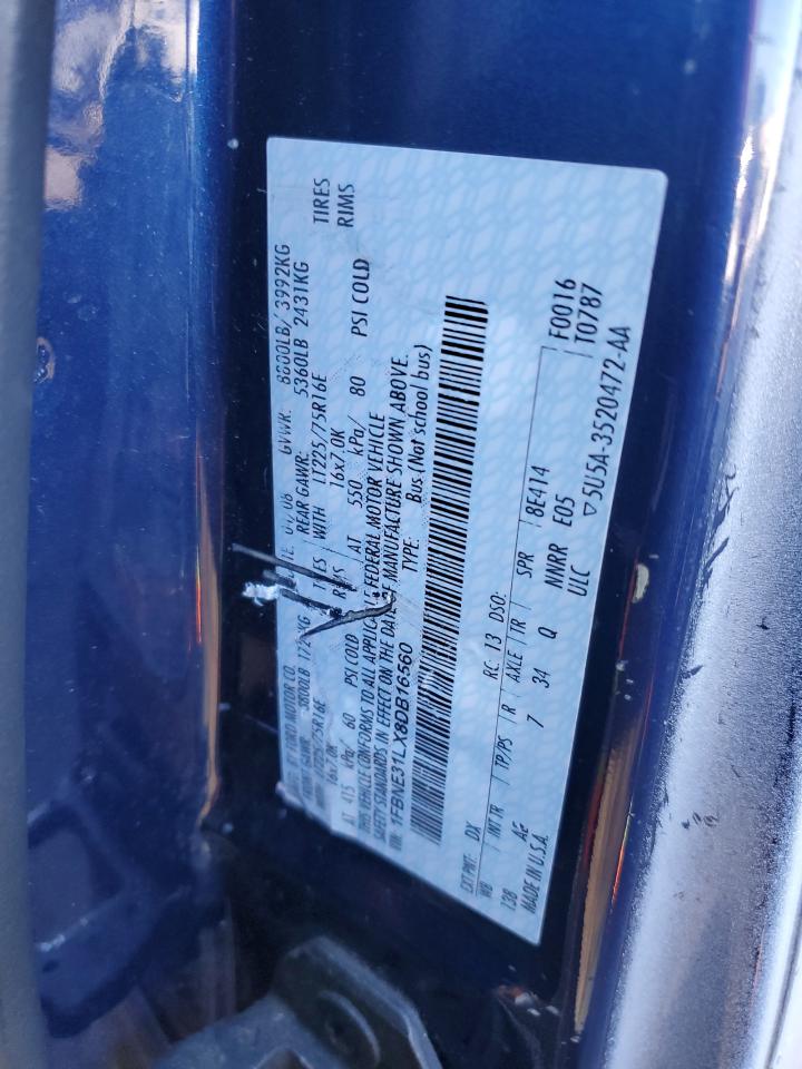 2008 Ford Econoline E350 Super Duty Wagon VIN: 1FBNE31LX8DB16560 Lot: 80282833