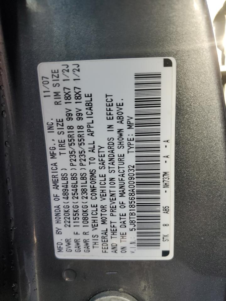 5J8TB18568A009032 2008 Acura Rdx Technology