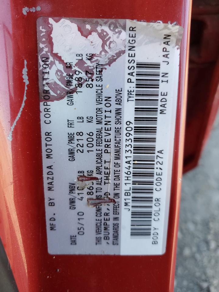 2010 Mazda 3 S VIN: JM1BL1H64A1333909 Lot: 80747303