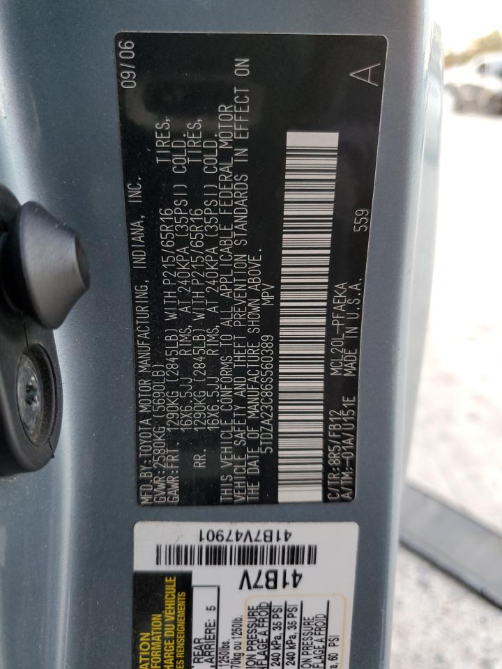 2006 Toyota Sienna Ce VIN: 5TDZA23C86S560389 Lot: 79589983