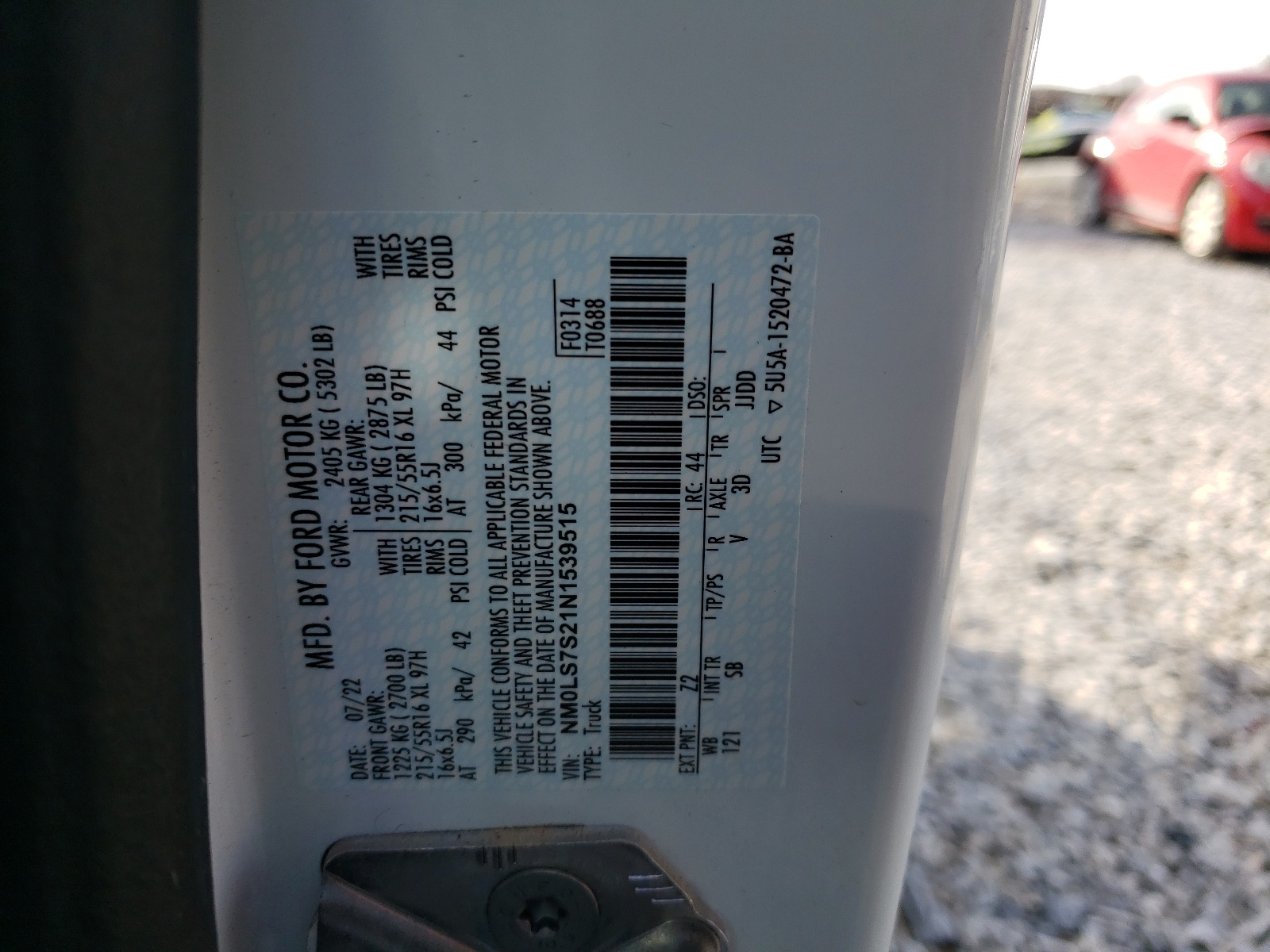 NM0LS7S21N1539515 2022 Ford Transit Connect Xl