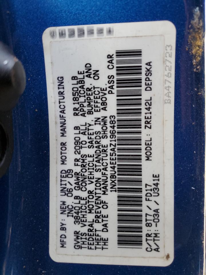 1NXBU4EE5AZ196483 2010 Toyota Corolla Base