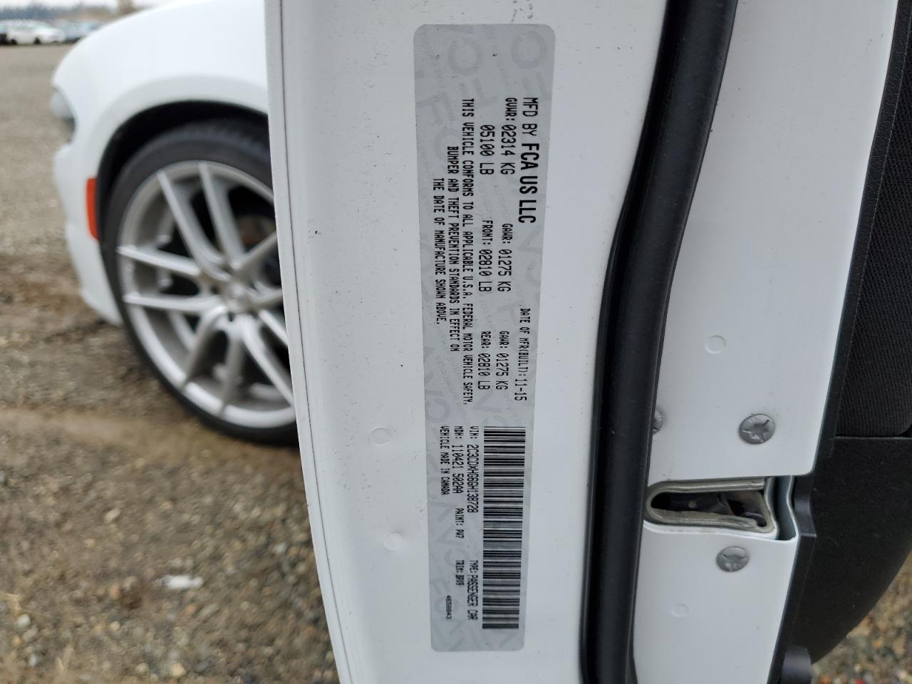 2016 Dodge Charger Sxt VIN: 2C3CDXHG6GH138728 Lot: 65085264