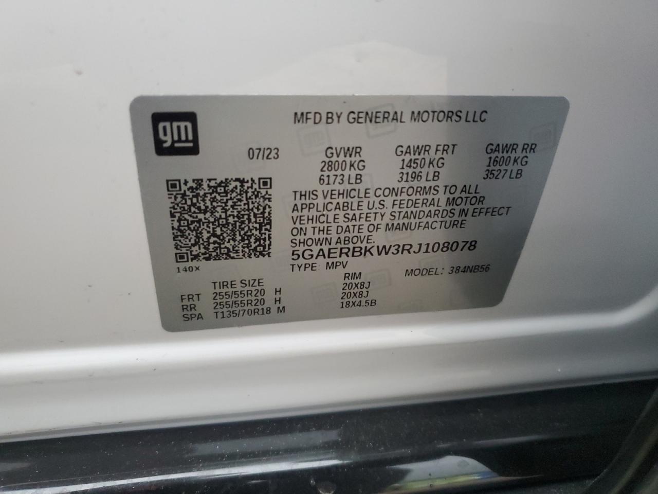 2024 Buick Enclave Essence VIN: 5GAERBKW3RJ108078 Lot: 71628865