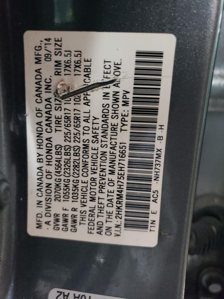 2HKRM4H75EH716651 2014 Honda Cr-V Exl