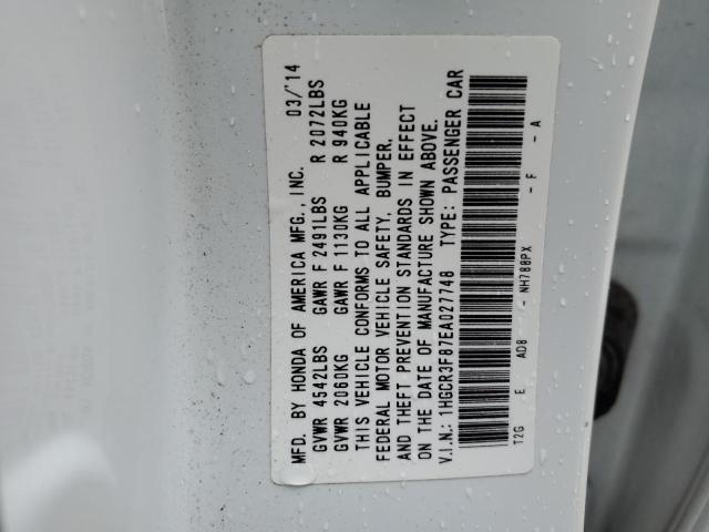 2014 HONDA ACCORD EXL 1HGCR3F87EA027748  81597243