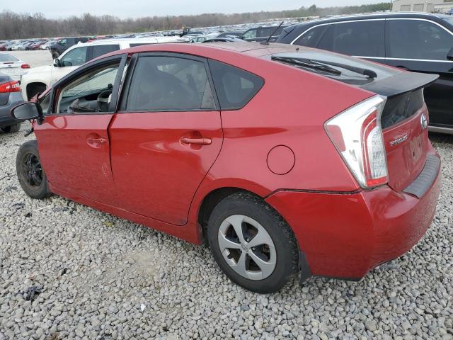 Hatchbacks TOYOTA PRIUS 2012 Czerwony
