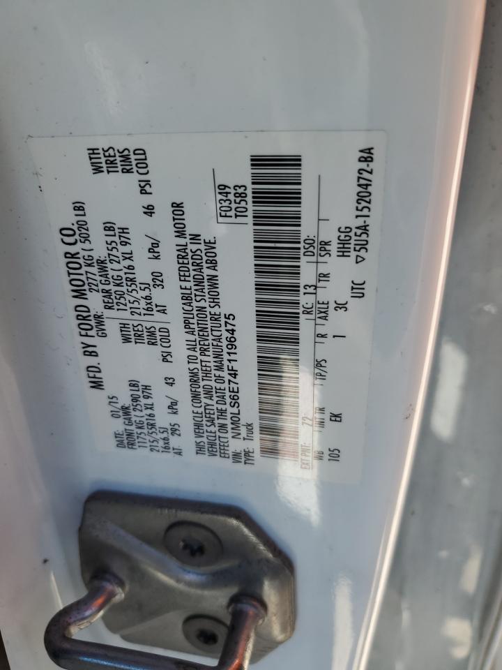 NM0LS6E74F1196475 2015 Ford Transit Connect Xl