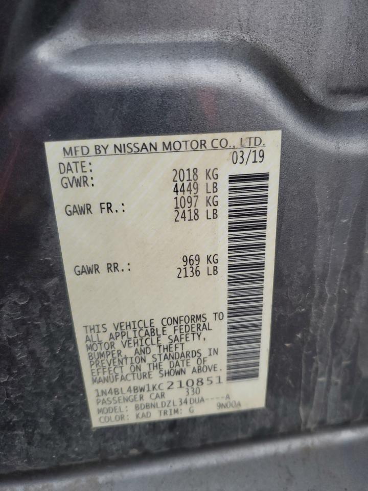 1N4BL4BW1KC210851 NISSAN ALTIMA 2019