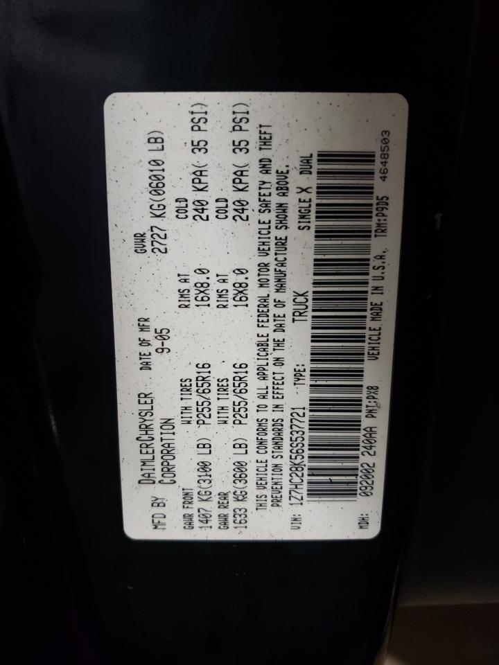 2006 Mitsubishi Raider Ls VIN: 1Z7HC28K56S537721 Lot: 83036764