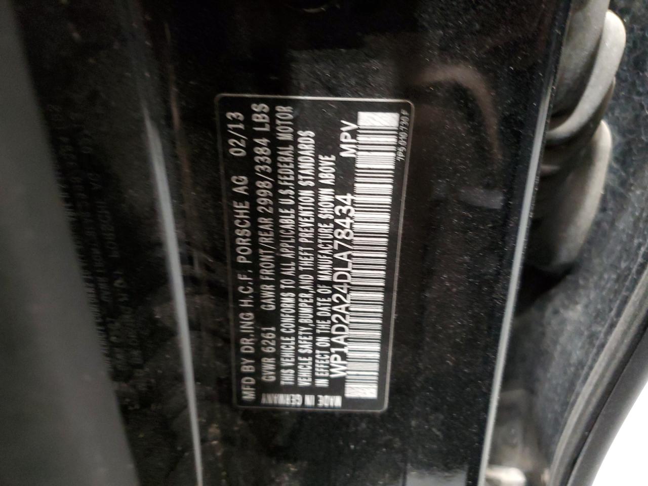 2013 Porsche Cayenne Gts VIN: WP1AD2A24DLA78434 Lot: 85889394