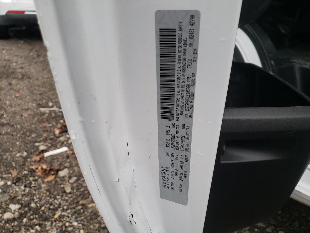 2020 Ram Promaster 1500 1500 High VIN: 3C6TRVBG7LE105969 Lot: 46192295