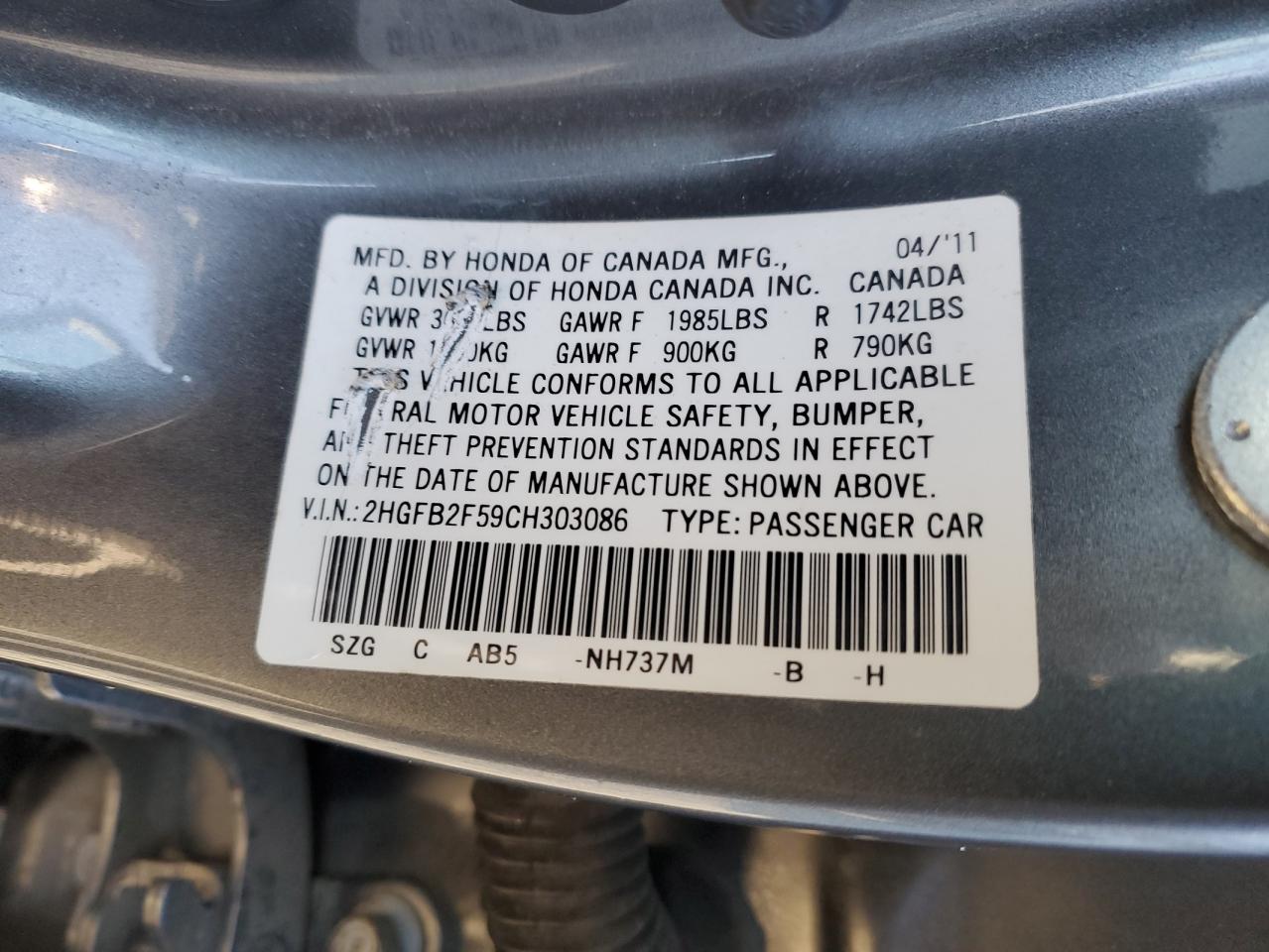 2012 Honda Civic - Image 12