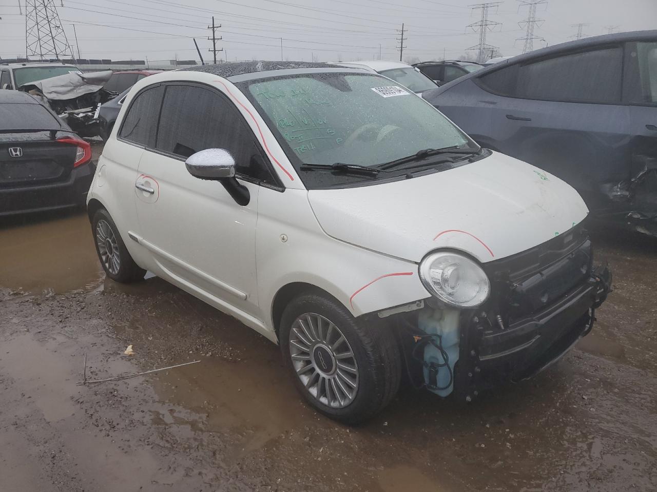 2012 Fiat 500 Lounge VIN: 3C3CFFCR3CT106544 Lot: 86909104