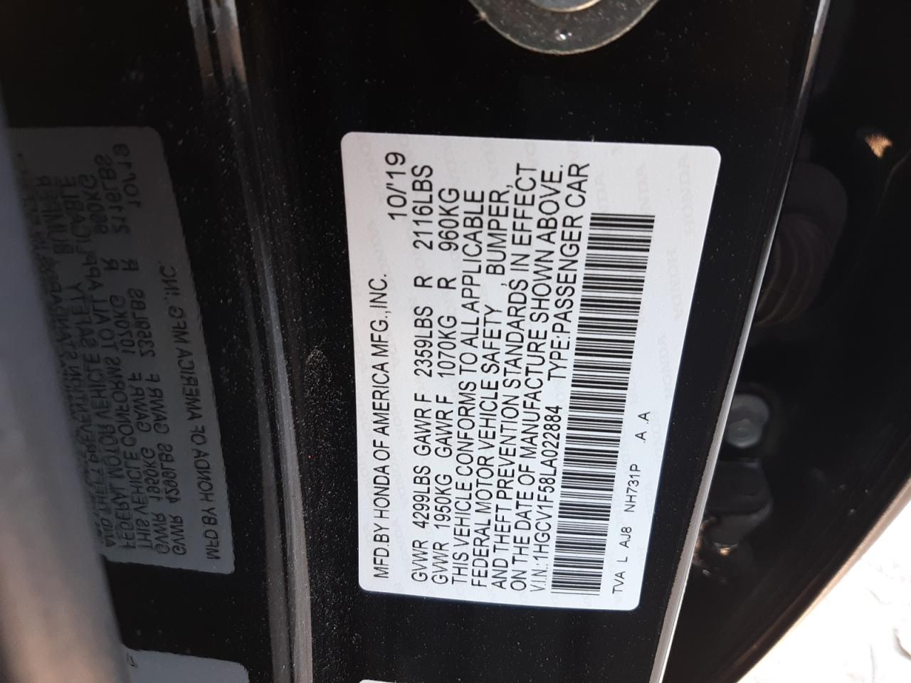 2020 Honda Accord - Image 12