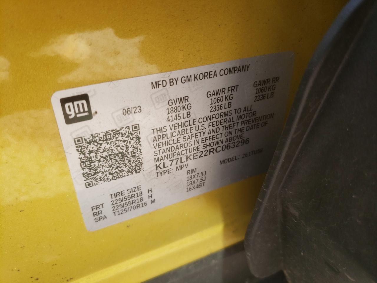 KL77LKE22RC063296 CHEVROLET TRAX ACTIV 2024
