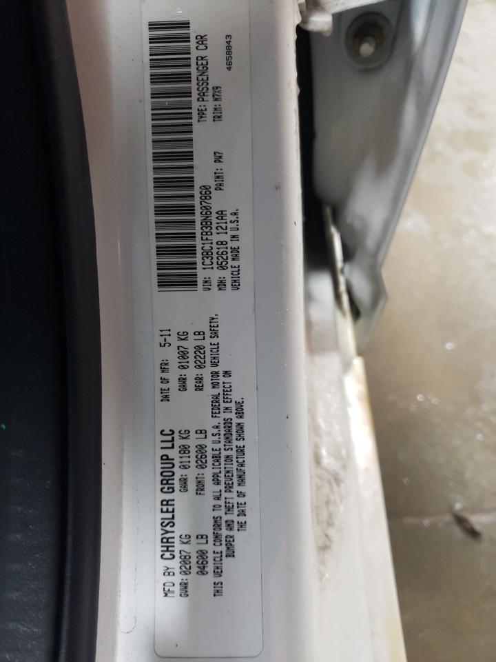 2011 Chrysler 200 Touring VIN: 1C3BC1FB3BN607860 Lot: 84420054