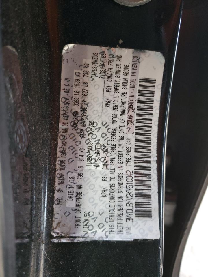 3MYDLBYV2KY510042 TOYOTA YARIS 2019