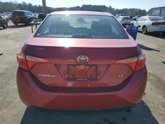  TOYOTA COROLLA 2018 Czerwony