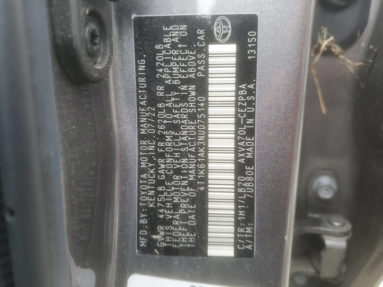 2022 Toyota Camry - Image 12