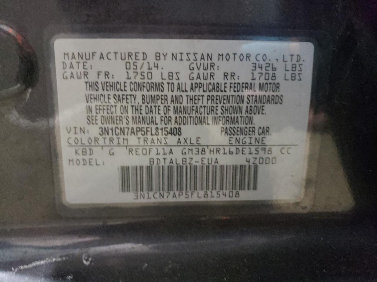 2015 Nissan Versa - Image 12