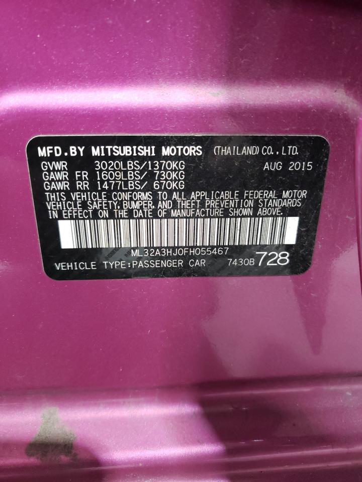 VIN ML32A3HJ0FH055467 2015 MITSUBISHI MIRAGE no.14