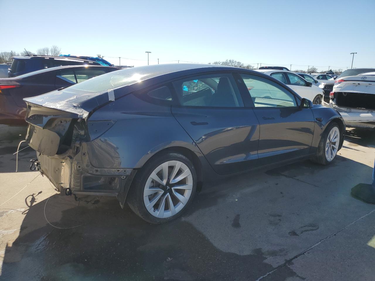 VIN 5YJ3E1EA9NF286428 2022 TESLA MODEL 3 no.3