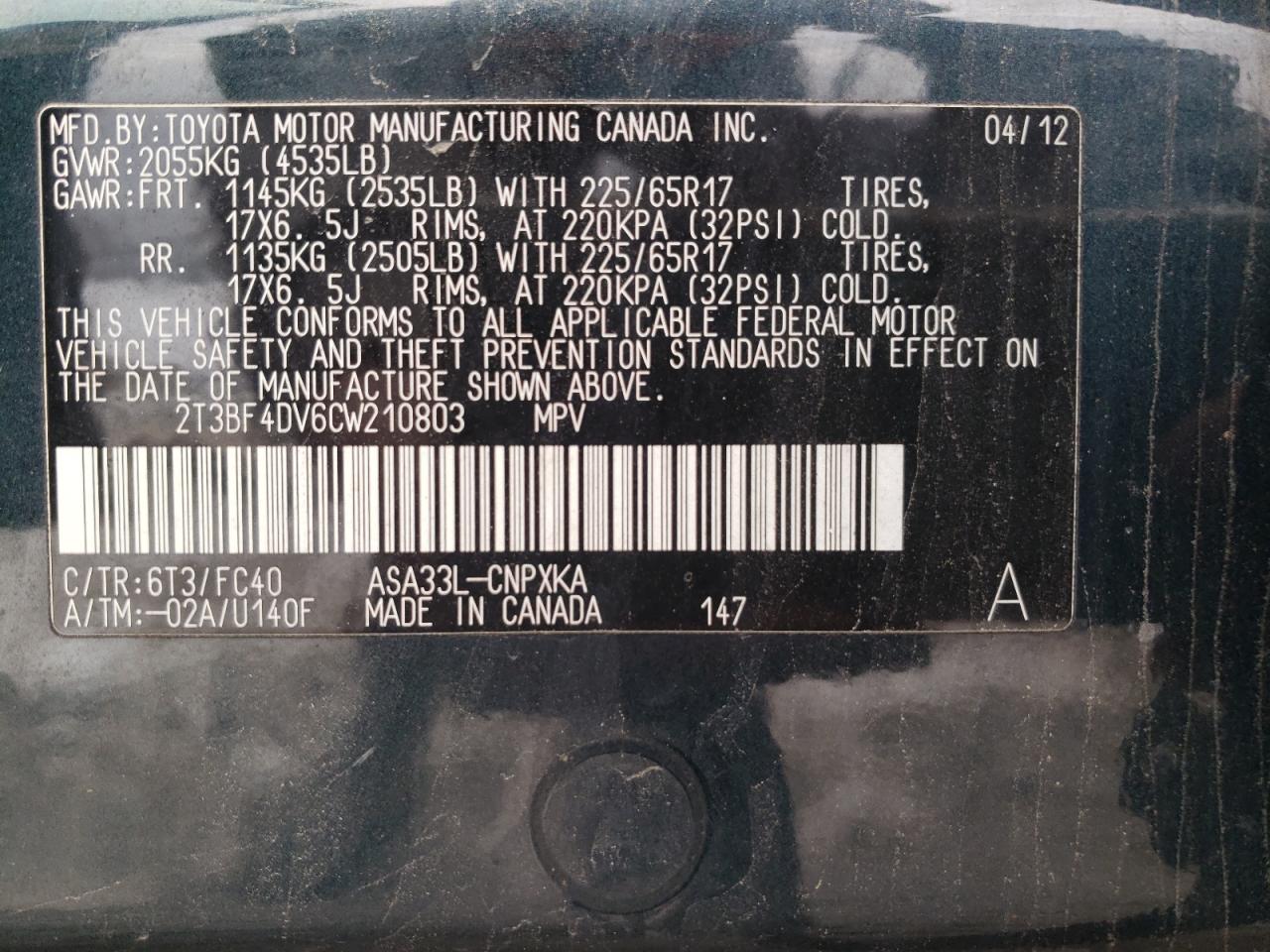 2012 Toyota RAV 4 - Image 13