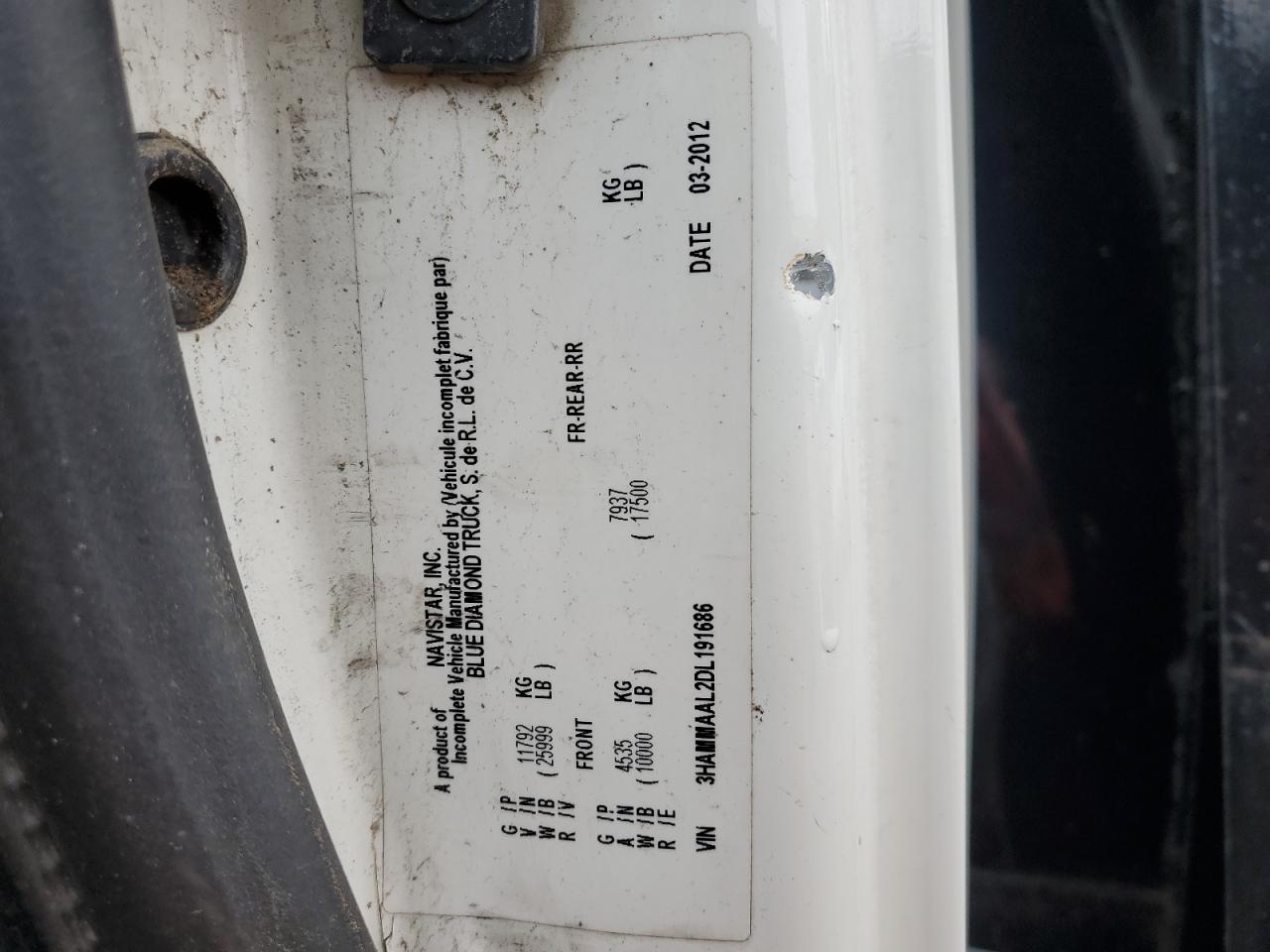 2013 International 4000 4300 VIN: 3HAMMAAL2DL191686 Lot: 83668074