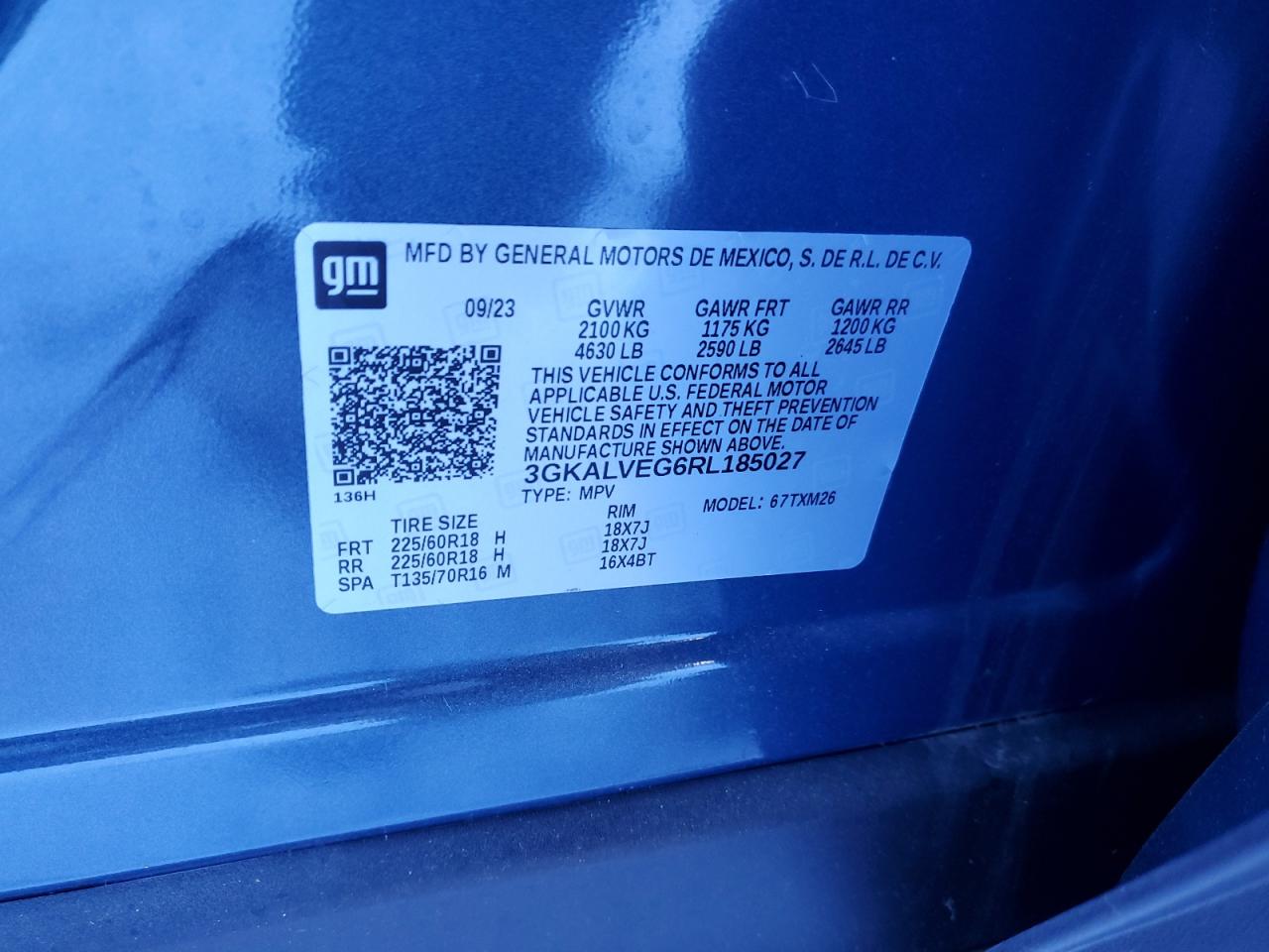 2024 GMC Terrain Slt VIN: 3GKALVEG6RL185027 Lot: 85869334