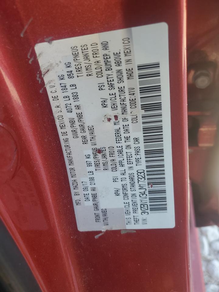 2018 Mazda 3 Touring VIN: 3MZBN1V34JM173230 Lot: 85895894