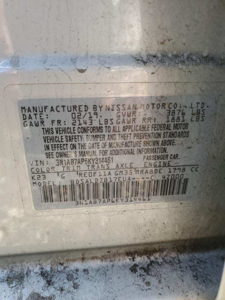 3N1AB7AP6KY314461 NISSAN SENTRA 2019