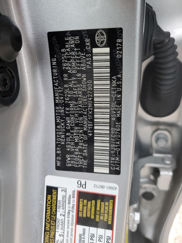 VIN 4T1BF1FK2HU427900 2017 TOYOTA CAMRY no.12