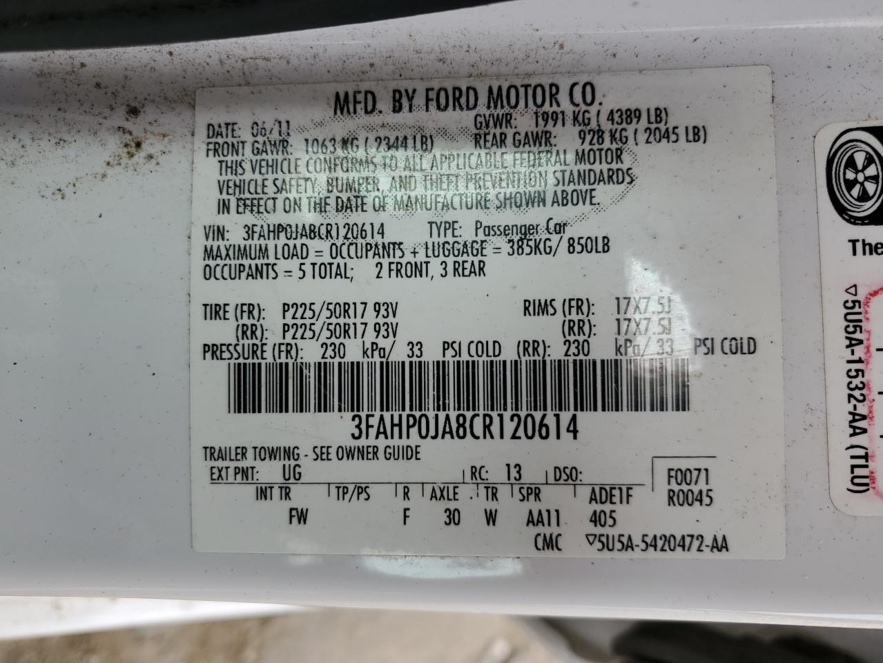 2012 Ford Fusion - Image 12