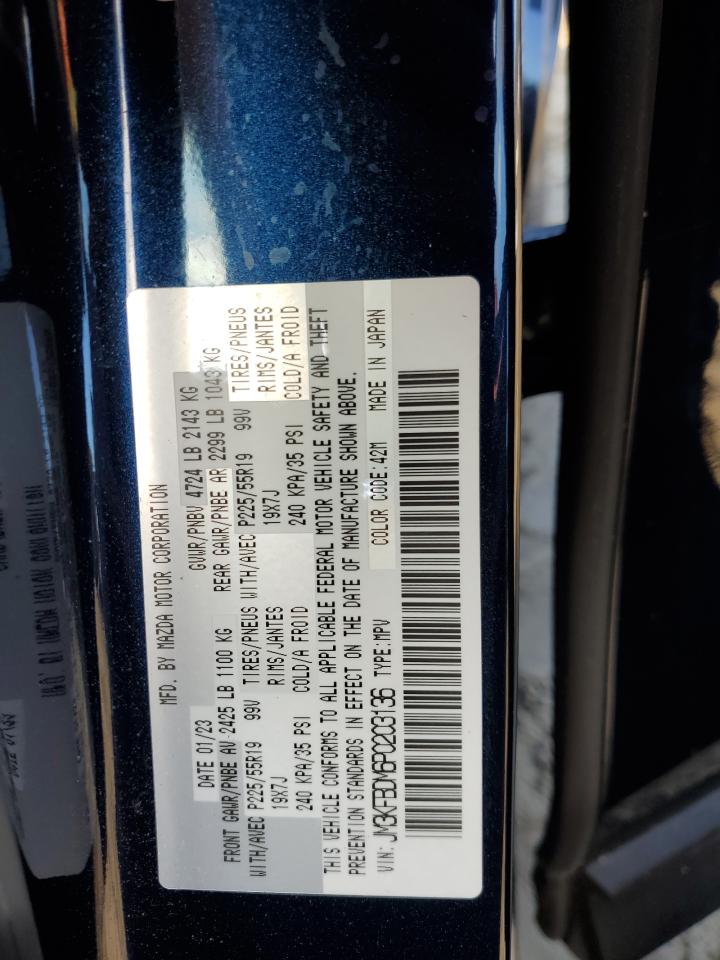 2023 Mazda Cx-5 Premium VIN: JM3KFBDM6P0203136 Lot: 86082284