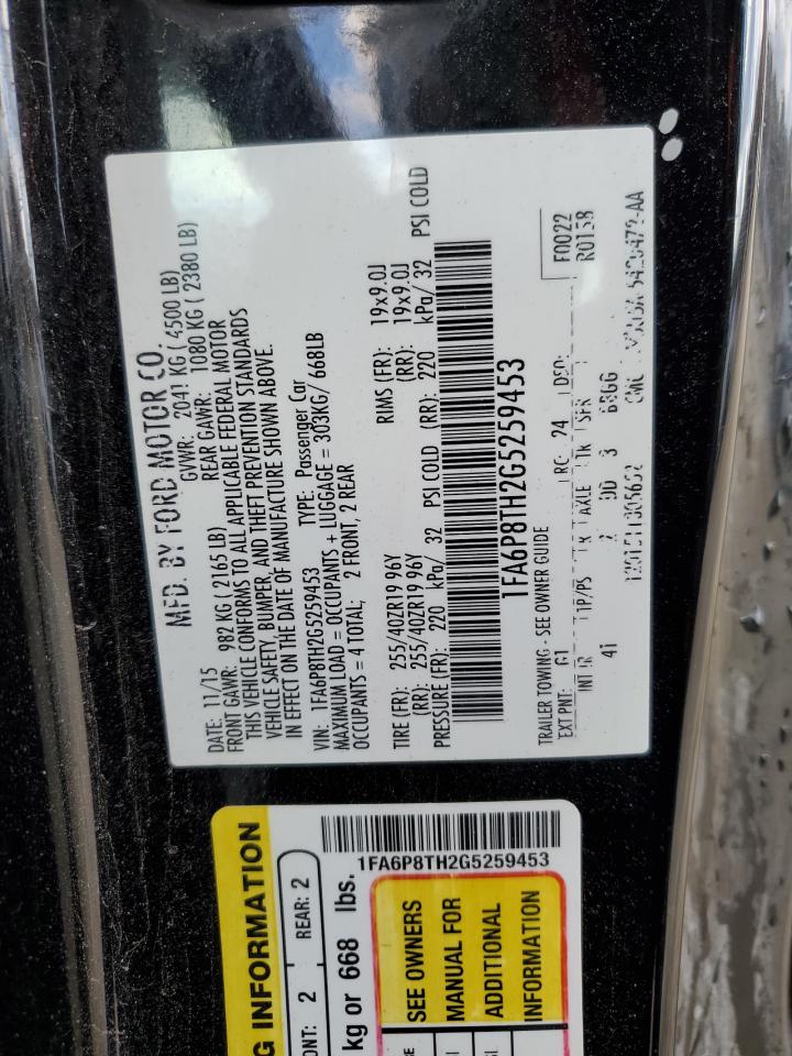 1FA6P8TH2G5259453 FORD ALL Models 2016