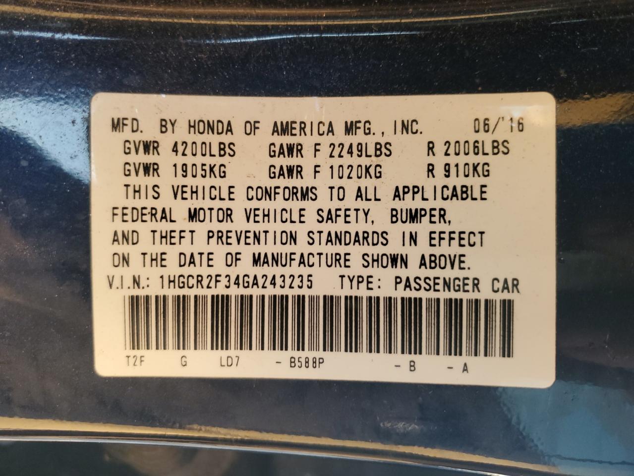2016 Honda Accord - Image 13