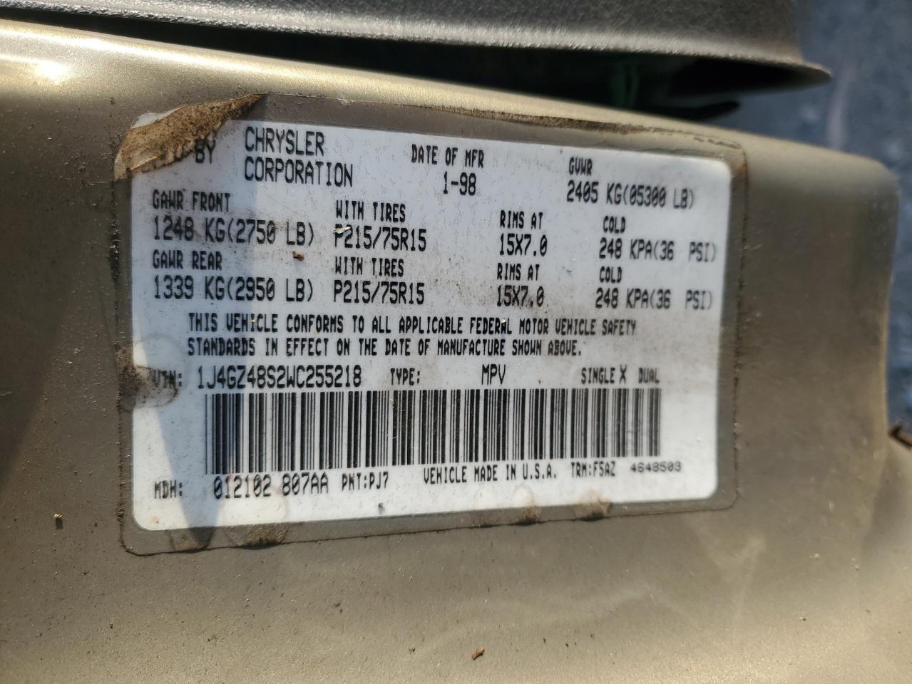1998 Jeep Grand Cherokee - Image 12