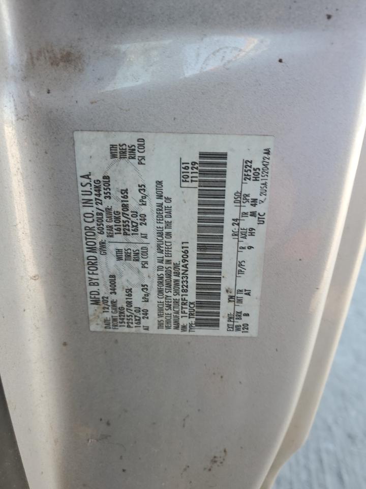 2003 Ford F150 VIN: 1FTRF18233NA90611 Lot: 70284375