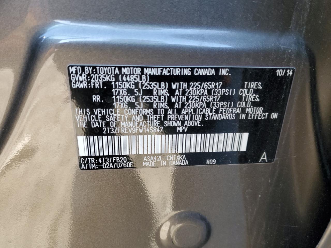 2015 Toyota RAV 4 - Image 15