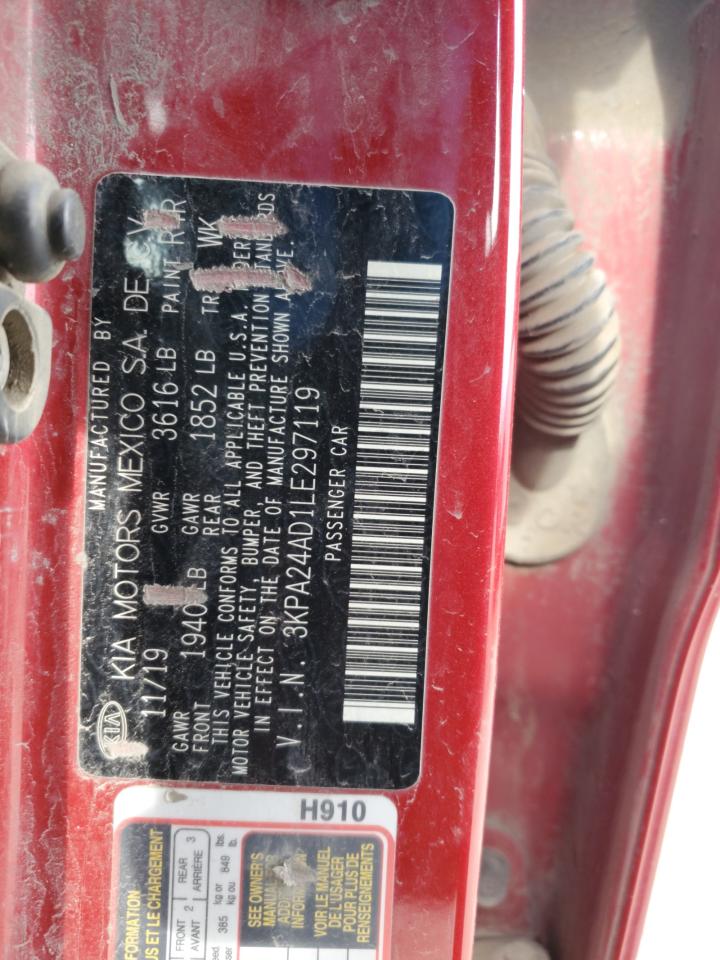 2020 Kia Rio Lx VIN: 3KPA24AD1LE297119 Lot: 86353884