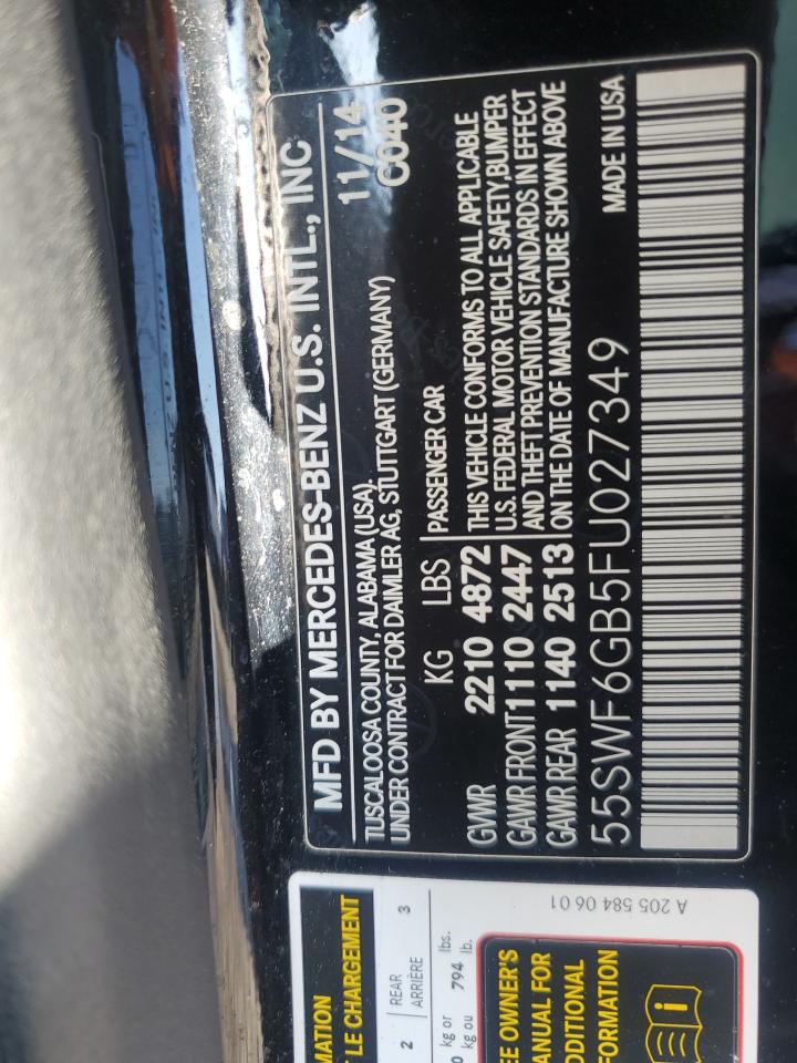 VIN 55SWF6GB5FU027349 2015 MERCEDES-BENZ C-CLASS no.12