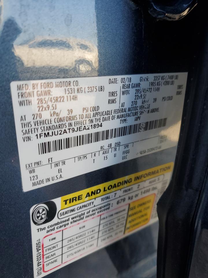 1FMJU2AT9JEA21894 FORD EXPEDITION 2018