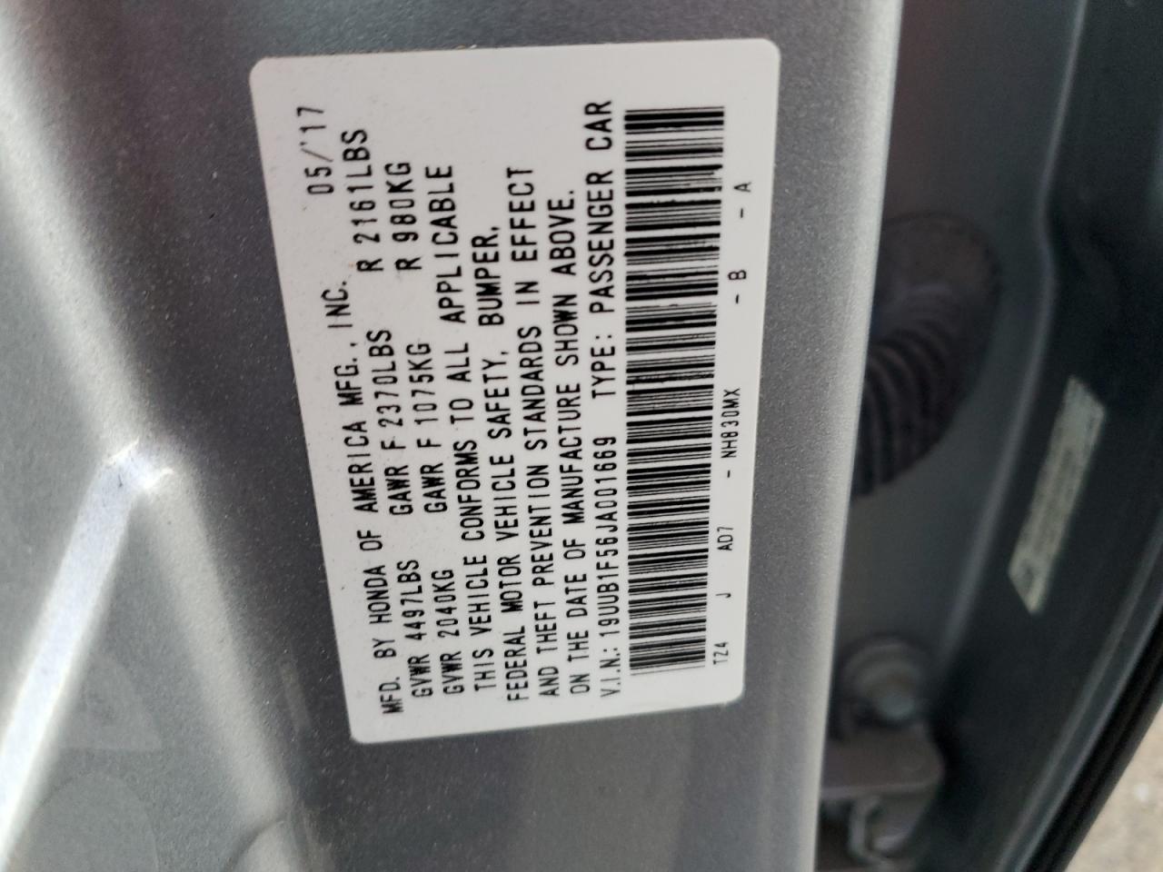 VIN 19UUB1F56JA001669 2018 ACURA TLX no.12