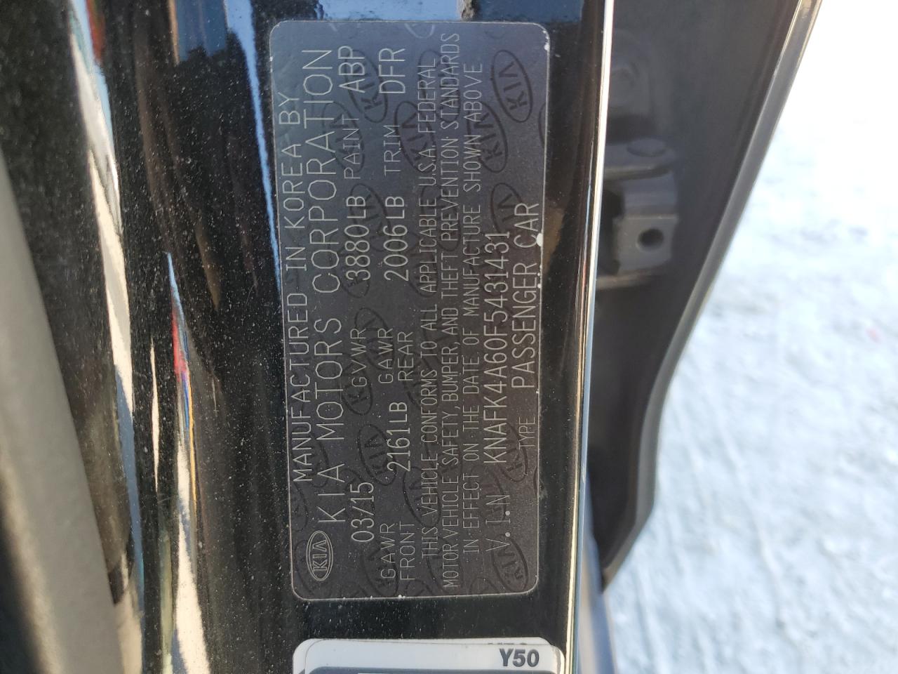 KNAFK4A60F5431431 2015 KIA FORTE - Image 12