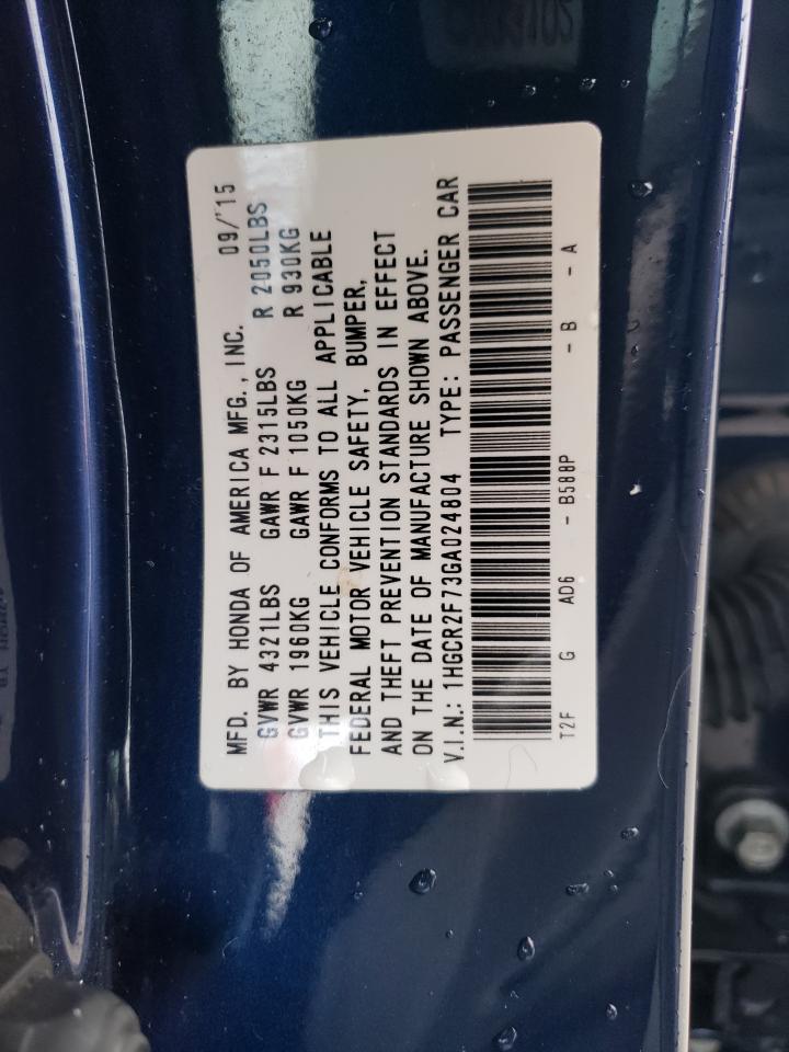 VIN 1HGCR2F73GA024804 2016 HONDA ACCORD no.13