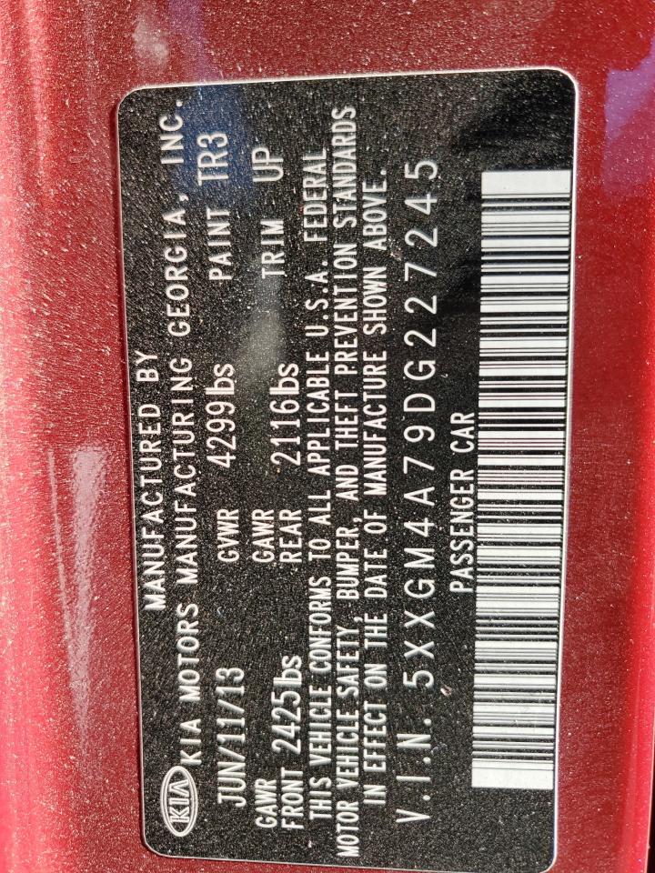 2013 Kia Optima Lx VIN: 5XXGM4A79DG227245 Lot: 86204114