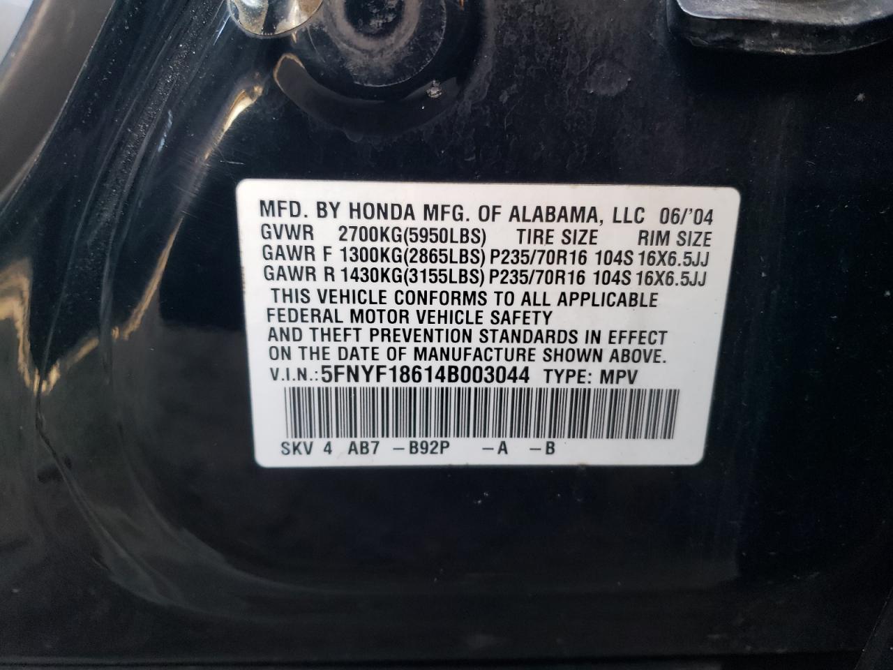 2004 Honda Pilot - Image 13