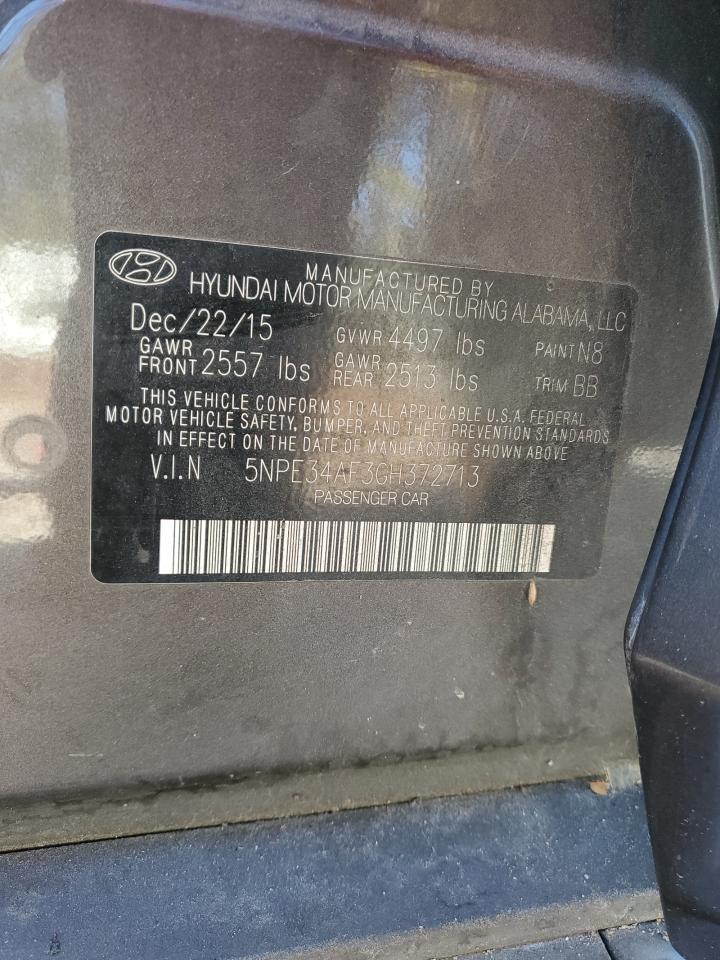 VIN 5NPE34AF3GH372713 2016 HYUNDAI SONATA no.12