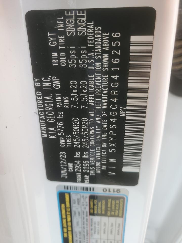 2024 Kia Telluride S VIN: 5XYP64GC4RG416256 Lot: 85805164